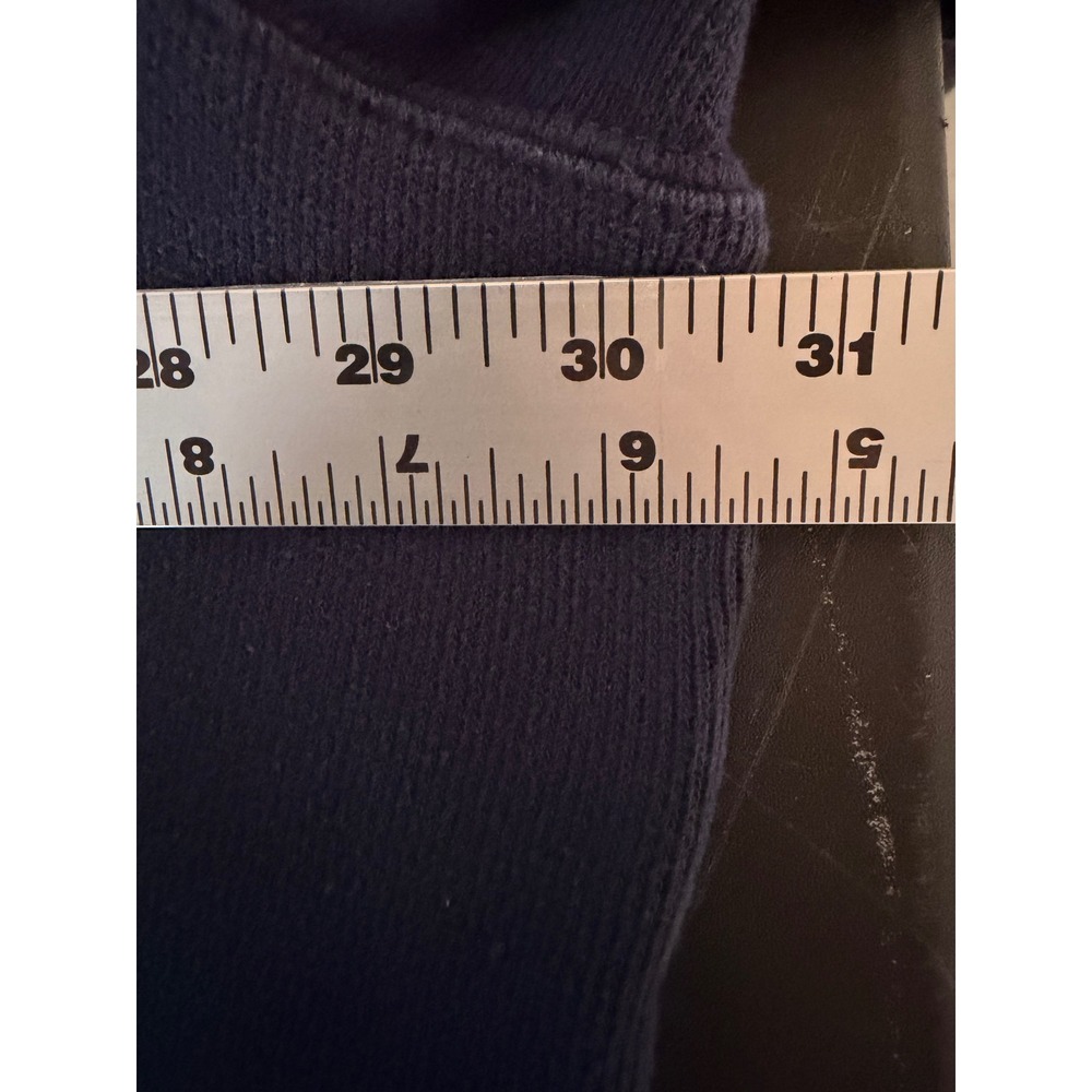 Lands' End Men's 3XL Tall Big & Tall Navy Quarter Zip Cotton Pullover - Picture 9 of 11